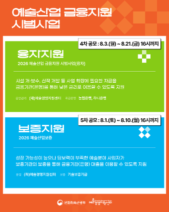 붙임 1. [홍보물] 2026 예술산업 금융지원 시범사업 공모 홍보 이미지.png